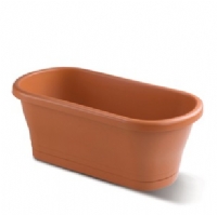 荷蘭進(jìn)口塑料花盆愛好可移動(dòng)花槽花盆（自帶托盤）